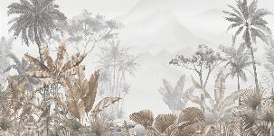 Tropical sepia wallpaper