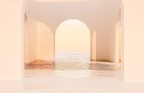 Panoramic sunset arch design wallpaper