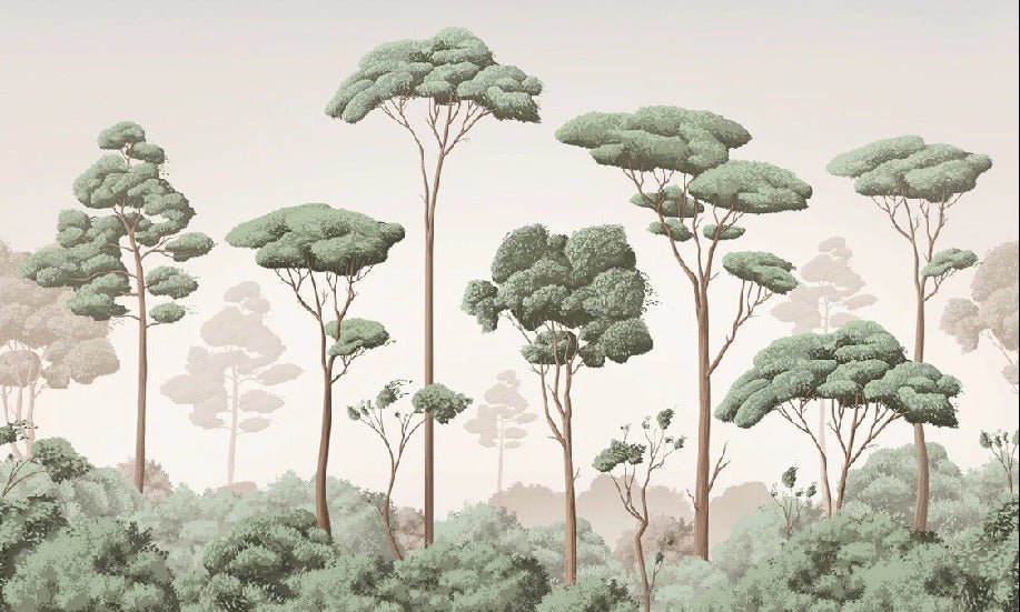 Pine forest breeze wallpaper