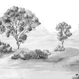 Black and white poetic landscape wallpaper