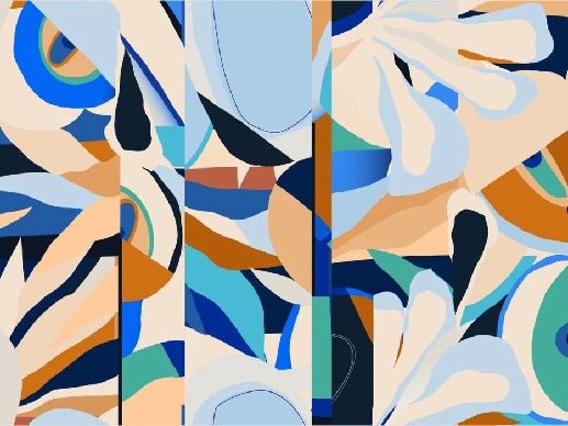 Papier peint abstrait vibrant, XXL, tendance