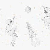 Wallpaper astronauts in space grey