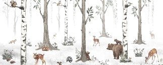 Spring forest animals wallpaper