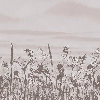 Monochrome panoramic twig wallpaper