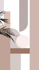 Panoramic geometric terracotta wallpaper