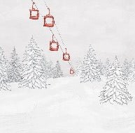 Red gondola mountain wallpaper