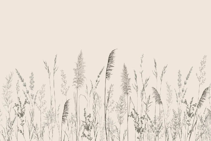 Wild meadow panoramic wallpaper