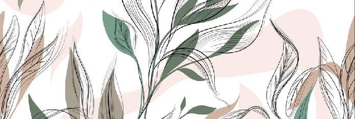 Graphic flower panoramic wallpaper