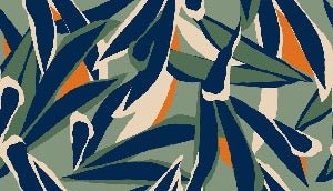 Panoramic plant sketch wallpaper