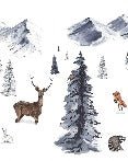 Children's wallpaper Animals in the snow