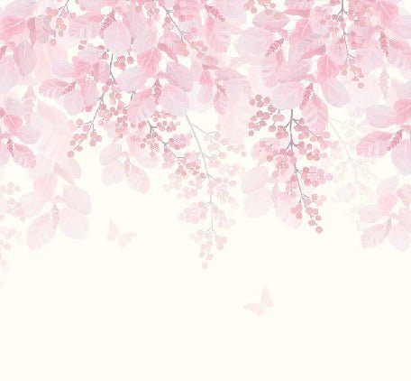 Panoramic blooming watercolor wallpaper