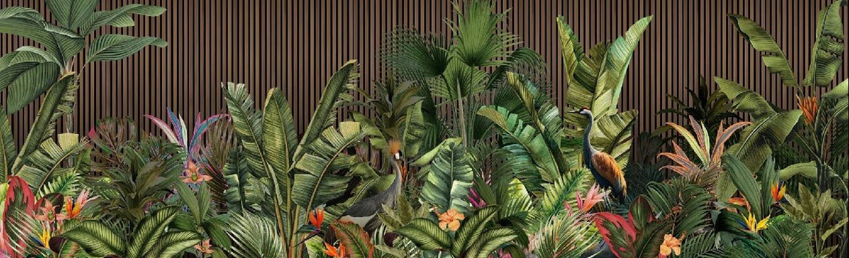 Panoramic tasseau vegetal wallpaper