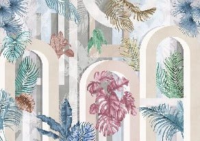 Colourful arch wallpaper