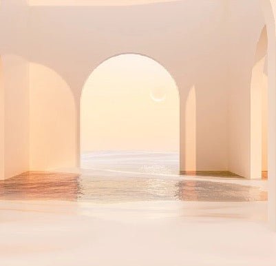 Panoramic sunset arch design wallpaper