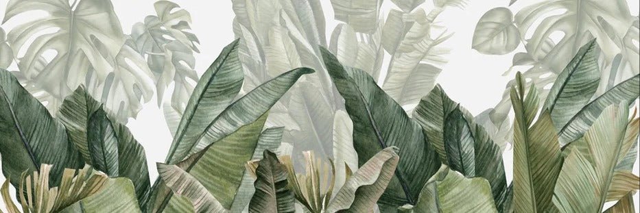 Panoramic green banana wallpaper