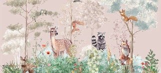 Papier peint chambre enfant nature magique rose, XXL, tendance