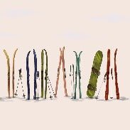 Beige colored skis wallpaper