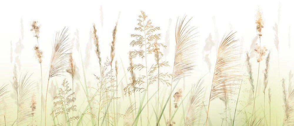 Gradient wheat field flower wallpaper
