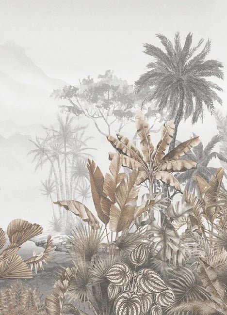 Tropical sepia wallpaper