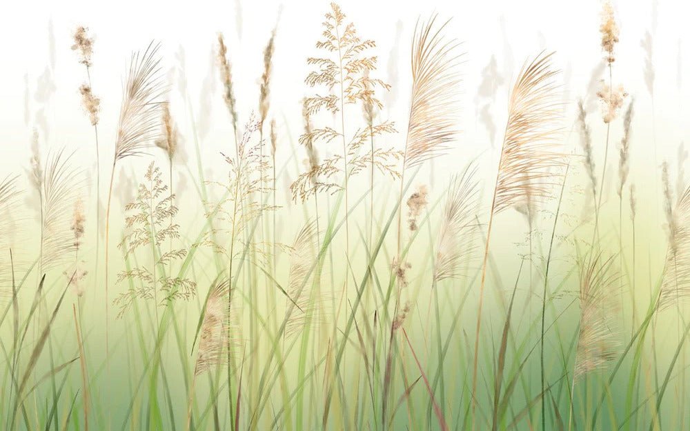 Gradient wheat field flower wallpaper