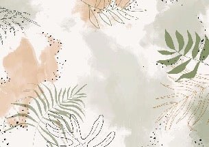 Panoramic vegetal watercolor wallpaper