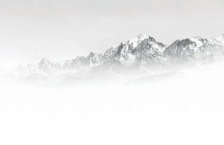Mont Blanc in the mist black and white wallpaper