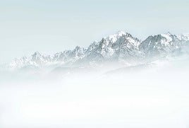 Mont Blanc in the blue mist wallpaper