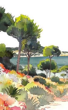 Summer air panoramic wallpaper