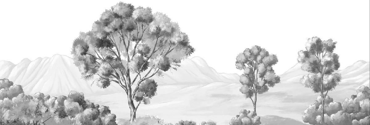 Black and white poetic landscape wallpaper