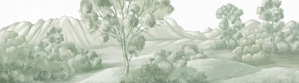 Poetic green landscape wallpaper