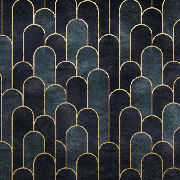 Dark blue chic wallpaper