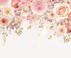 Mademoiselle floral wallpaper