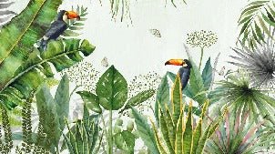 Jungle exotic bird wallpaper