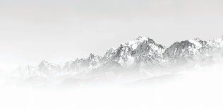 Mont Blanc in the mist black and white wallpaper