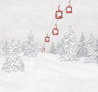 Red gondola mountain wallpaper