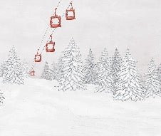 Red gondola mountain wallpaper