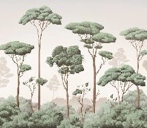 Pine forest breeze wallpaper