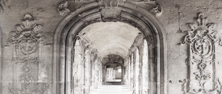 Trompe l'oeil Couloir Marbre Parisien wallpaper