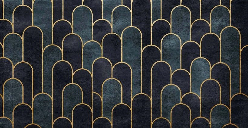 Dark blue chic wallpaper