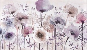 Fleur Parme wallpaper