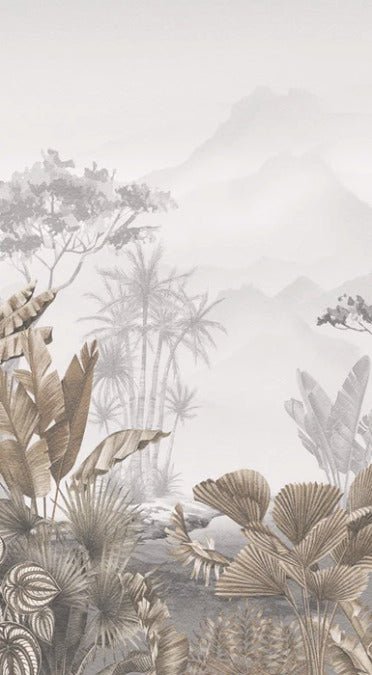 Tropical sepia wallpaper