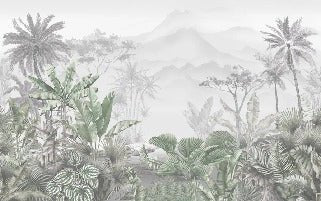 Tropical green wallpaper