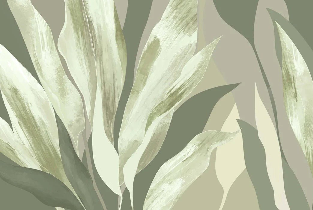 Green fabric wallpaper