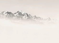 Mont Blanc wallpaper in sepia mist