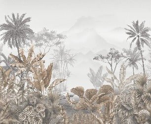 Tropical sepia wallpaper