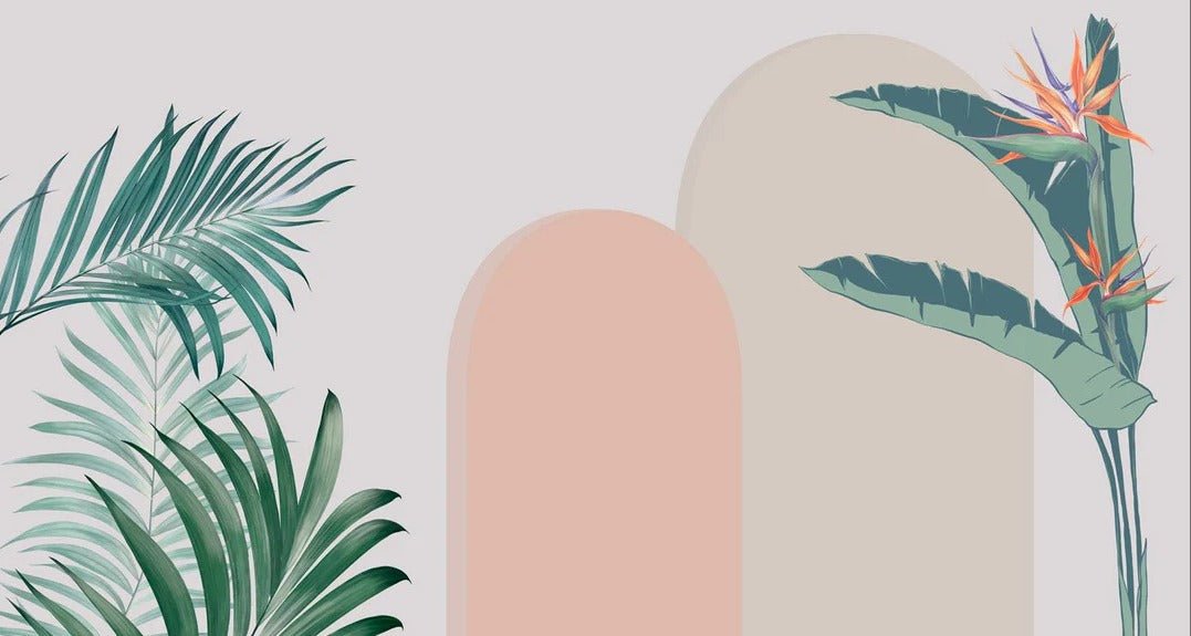 Plant arches bedroom wallpaper