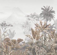 Tropical sepia wallpaper