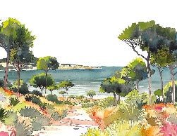 Panoramic summer air wallpaper