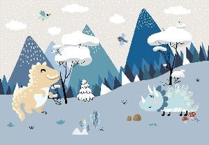 Blue dinosaur wallpaper