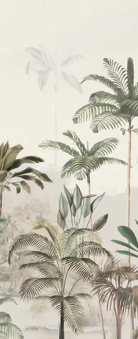 Green jungle eden panoramic wallpaper